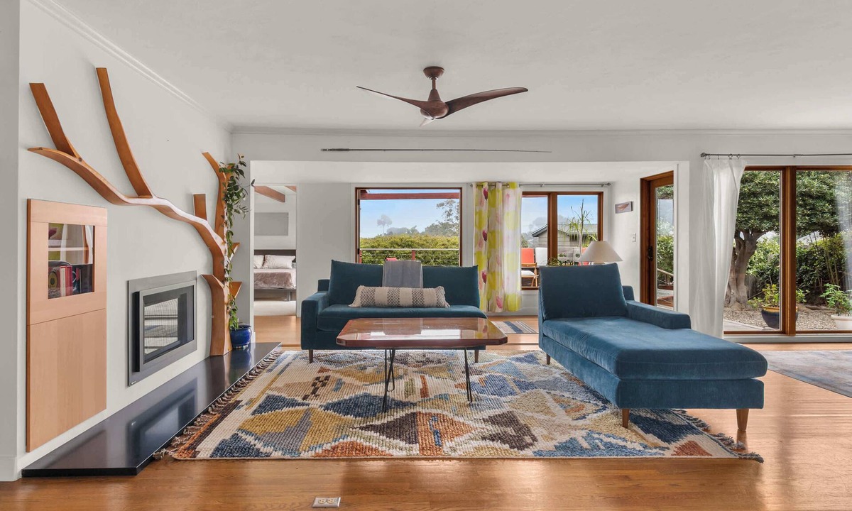 Wooded Area House | Boho-Style Point Loma Retreat, Large Outdoor Deck