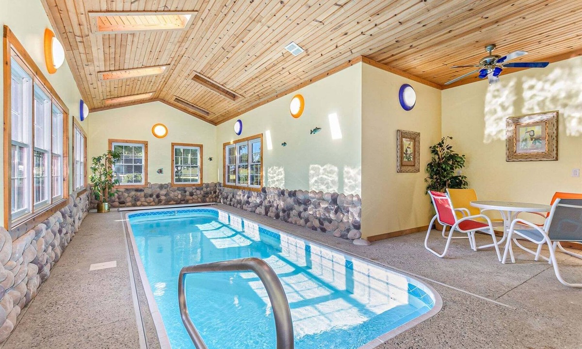 Fennville House | Hideaway Cabin: Private Indoor Pool, Stunning Log Cabin Near Wineries & Orchards