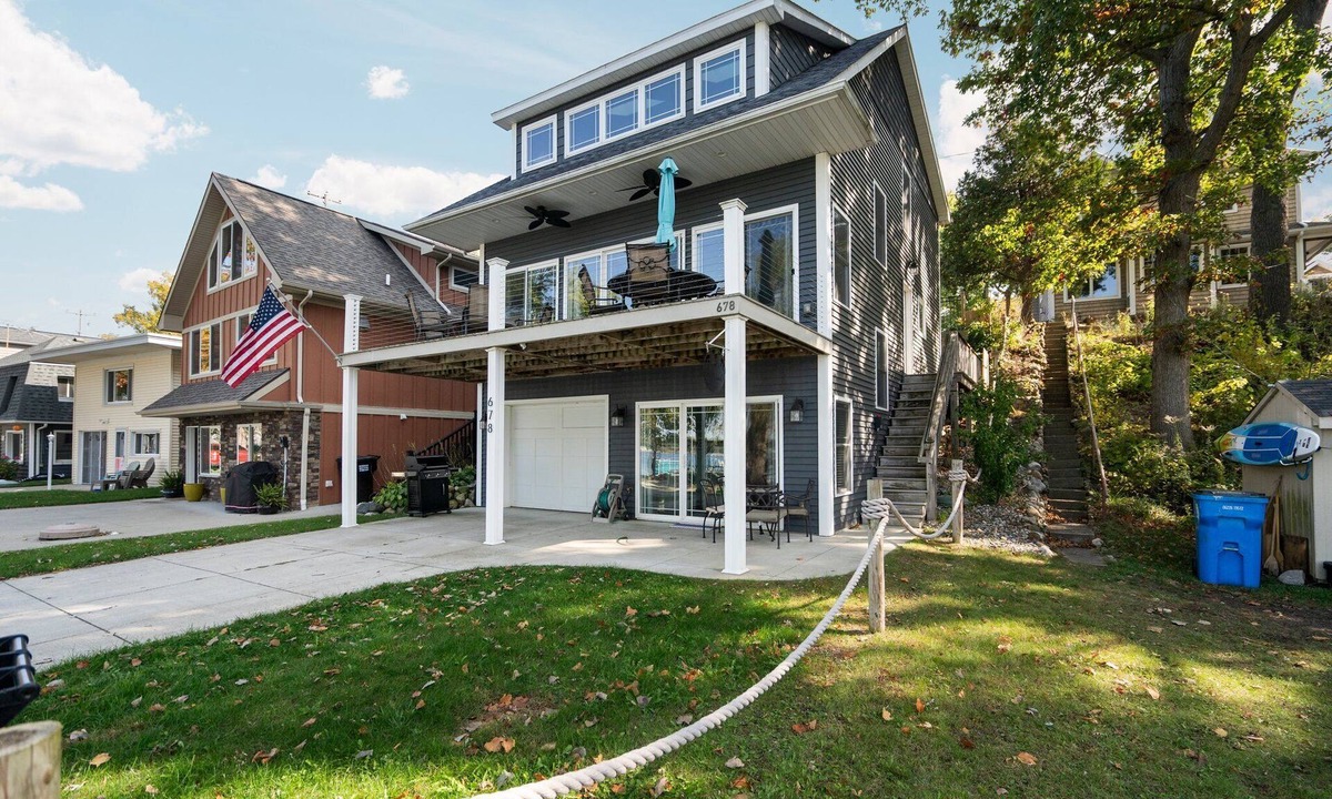 Sand Creek House | Modern Lakefront Home on a Private Lake in the Irish Hills, Sunset Lake Views!