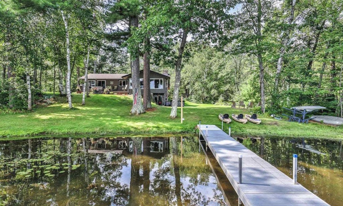Boulder Junction House | Private waterfront home with dock, kayaks, firepit, & open layout - dog-friendly