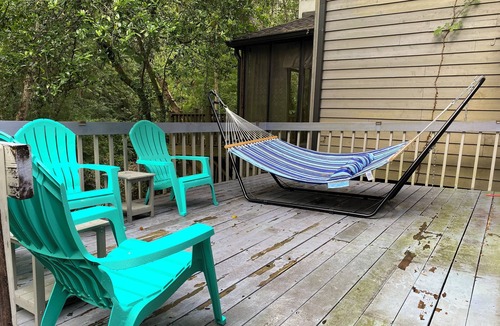 Florida Panhandle House | 10 miles to beach 5 mi to downtown Creek and deck in backyard Washer Dryer