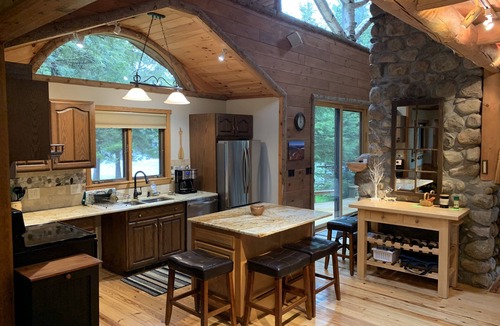 Town of Webb House | Adirondack Waterfront Lodge Close to Old Forge with A/C and Heated Garage