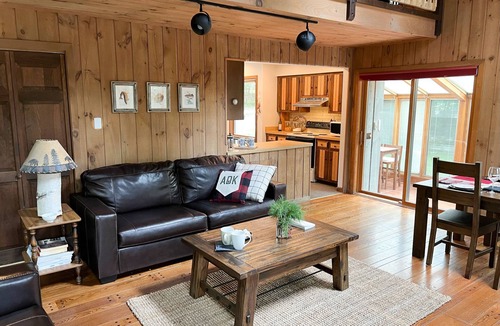 North Pole Ski Chalet | ADK Riverfront Home - Ski Whiteface, Near Lake Placid