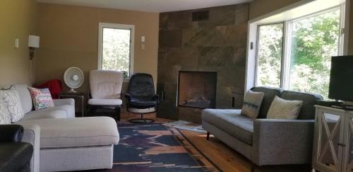 Hunter House | Amazing Views! Hunter Mt 5 Bedroom Home! Best location surrounded by beautiful Mt views! Enjoy Lakes, Ski Slopes & Firepit under Stars!