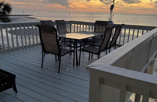 Spring Hill House | Beach front! Step off the last stair and into the Gulf!