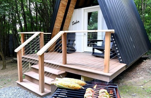 Bristol Hills House | Beautiful A-Frame Cabin with Grill and Fire Pit for an Amazing Glamping Experience in Canandaigua, New York