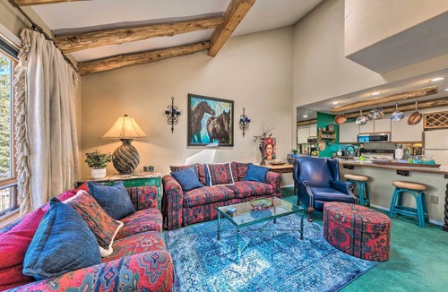 Cloudcroft Apartment | Eclectic Home w/Deck: 4 Miles to Ski Cloudcroft!