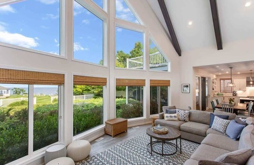 South Haven House | Lakefront A-Frame Estate | Private Beach | Hot Tub