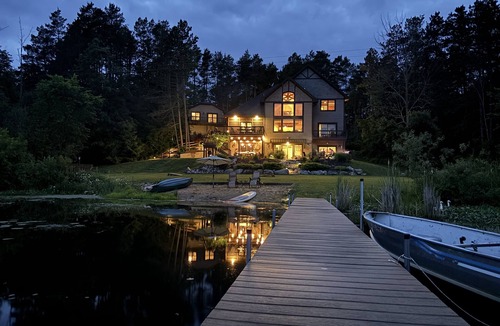 Big Rapids Cabin | Lakefront Lodge & Adjacent Carriage House-65 Acres-Private Lake, Gourmet Kitchen