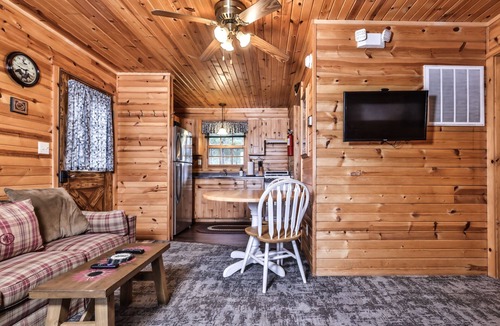 Watersmeet Cabin | Lakeside wilderness resort cabin with dock, fire pit, on-site store, bait shop!