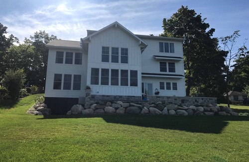 Whitehall House | Modern lakefront 5 bedroom, 4.5 bath home with dock, plunge pool