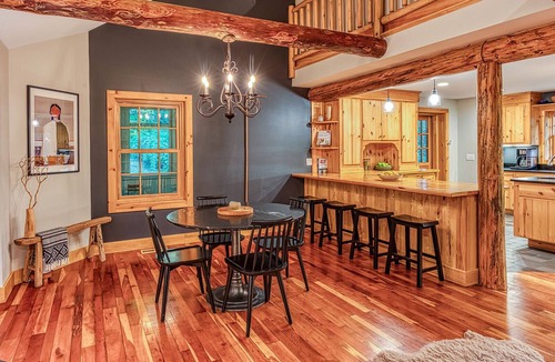 Glendale House | Modern Log Cabin with Saltwater Pool & Mountain Views By Evergreen Home