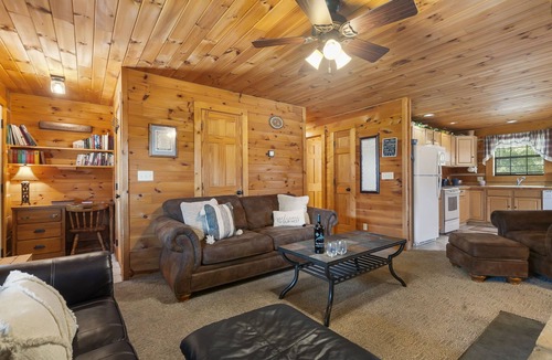 Big Cedars Cabin | One Level Log Cabin Minutes from Big Cedar with Wood Burning Fireplace & Free Tickets Pet Friendly