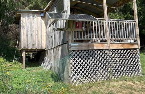 Unadilla Cabin | Our Rustic off grid Serenity Camp is 190 sq ft and 2300 feet through the woods.