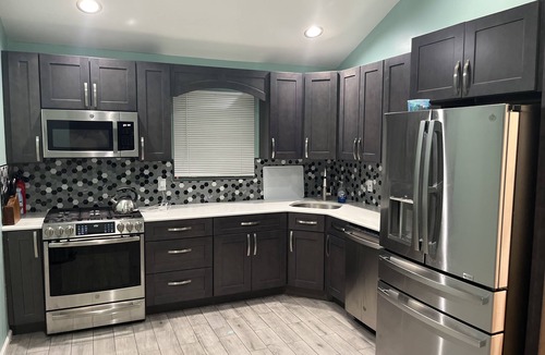 Roosevelt House | Peaceful Gathering Modern Kitchen & Living space, Huge discounts are available
