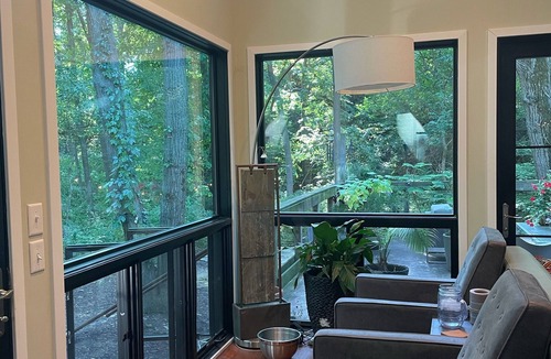Miller Beach House | Private Wooded Acre, Soaring Windows in Nat’l Park, 2 blocks to the beach