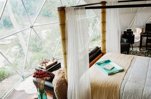Rogersville Cabin | Riverfront Dome with Outdoor Living and Sunset Views in Alabama