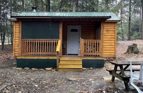 Clarington Cabin | Romantic Cabin Escapes to this Charming Cook Forest Rental with Private Hot Tub