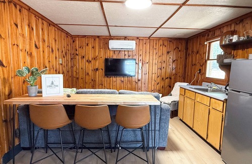 Mason County Cabin | Rustic 6-cabin resort on Long Lake with a beach and waterslide