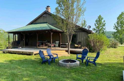 Great Valley House | Rustic Cabin Wood Fireplace & Large Deck