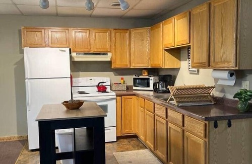 Stambaugh House | Ski getaway with hill view and hot tub- Lower unit