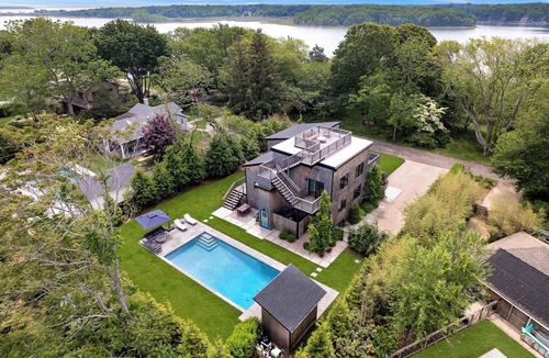 Southold House | Sunset Perch, Modern Southold Home with Rooftop Deck and Heated Pool