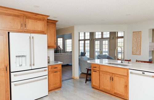 Rome City House | Sylvan Lake escape for 2: private island, indoor hot tub, 84' pier