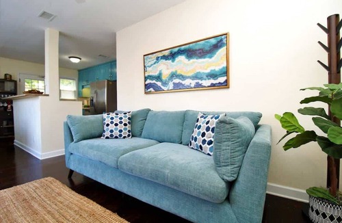 Navy Point House | The Bungalow. Walk to Bayou! Backyard Family Fun!