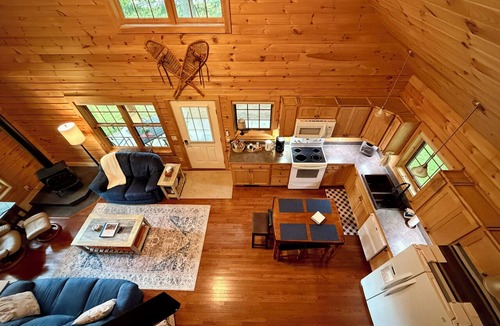 Cohocton Cabin | Timber Haven - Serene year-round log home getaway with gas fireplace, HVAC, WiFi