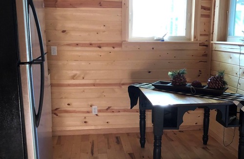 Brimley Cabin | UP lakefront cabin on warm inland lake across the street from Lake Superior