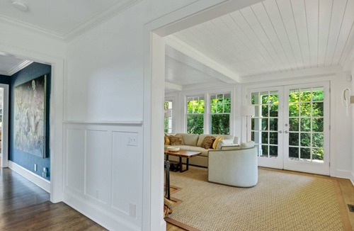 Village of East Hampton House | Upbeat traditional-style home with a private pool, open-floor plan, pool...