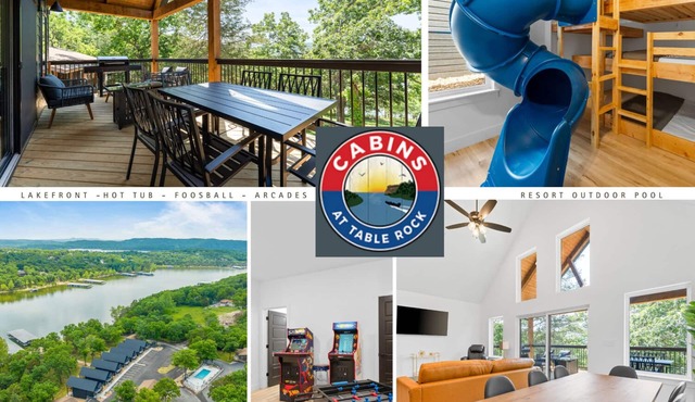4 BR Waterfront Cabin w/Pool + Swim & Boat dock