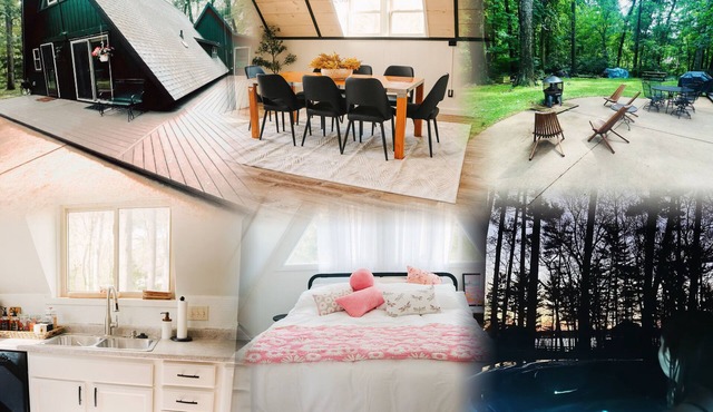 A-Frame near Chicago, Notre Dame, Shipshewana, Pet friendly, Shared Hottub.