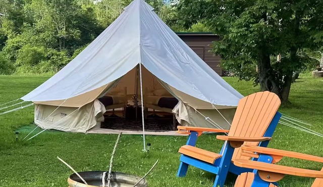 Boho Bell Tent Glamping Near Allegany State Park and Ellicottville