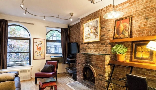 Chelsea stunner-1910 brick townhouse with floor through apt, working fireplace,
