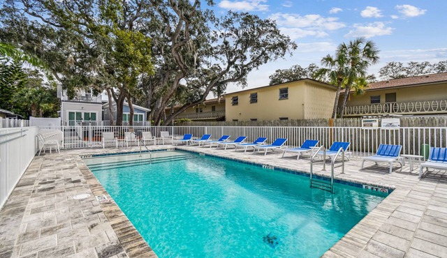 Coastal Tiny Home on Pinellas Trail w/Heated Pool! Walk or Bike to Downtown Dunedin!