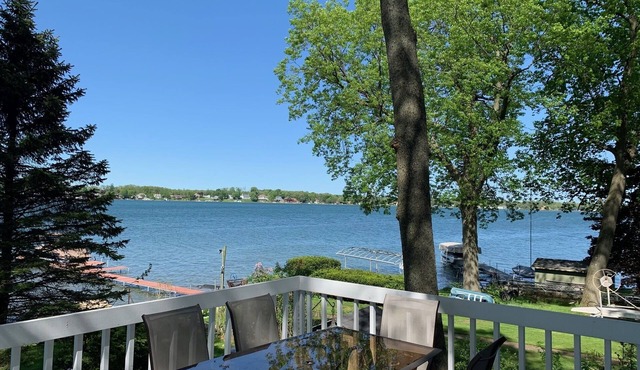 EAGLE LAKE FRONT with best views of the lake and sandy beach.