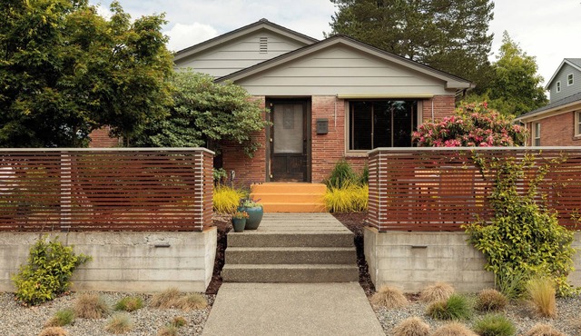 Eclectic Redbrick Rambler near Japanese Gardens in Seattle
