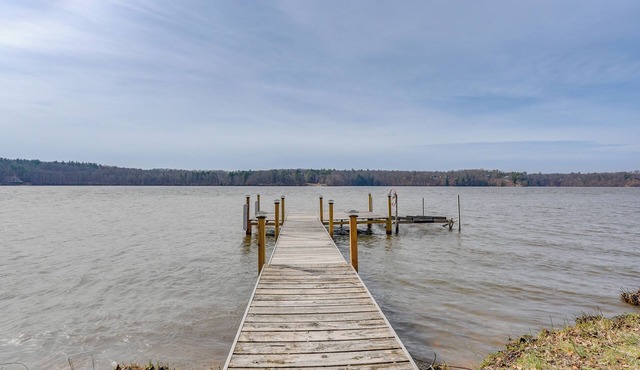 Expansive Lakefront! Allegan Hideaway w/Game Room
