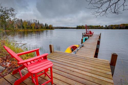 Lakefront Presque Isle Cabin w/Private Dock