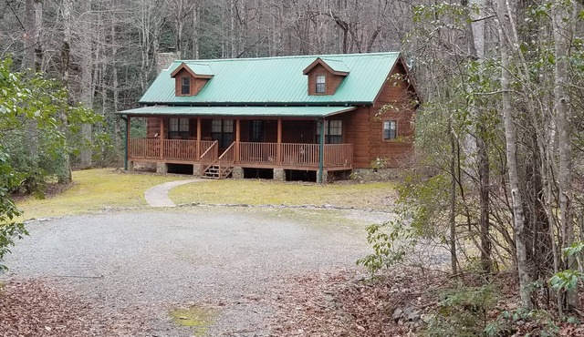 Log Cabin, Trout Pond on 17 Acres, Near Dupont State Forest, very private