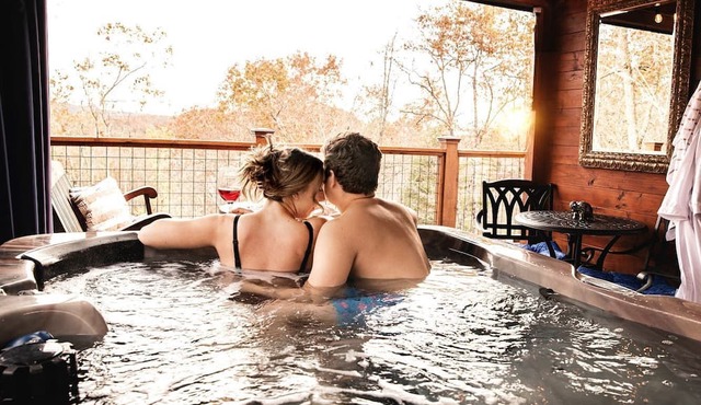 Luxurious Dog-Friendly Cabin with Fireplace, Surrounded by Forest for a Cozy Couples Getaway in the Mountains in North Carolina