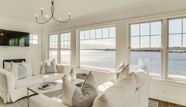 Luxury Ocean Front Home w/its own Private Beach. New, Clean+ High end finishes. in Wareham