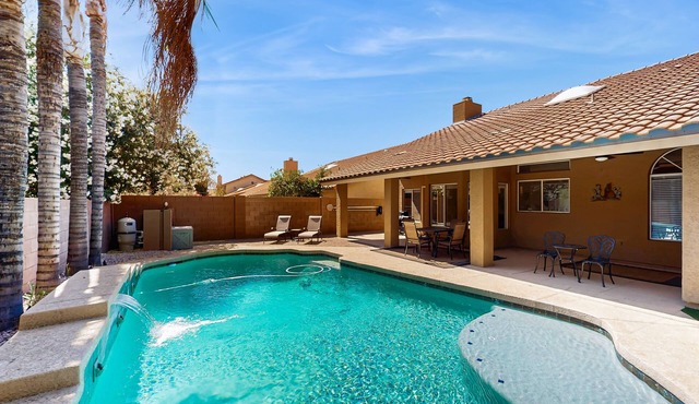 Oasis in Sunny Scottsdale—where comfort, games, and poolside relaxation.