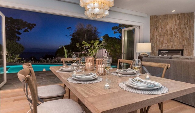 Ocean front home, next to beach access, heated pool and spa