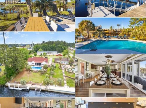 Paradise on Ocean Waterway Huge 5000 sq ft w Private Pool, Boat Dock, Grand Piano, Game Tables, BBQ, 1 acre Yard, Crib, Sleeps 34