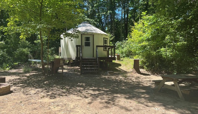 Peaceful Yurt in Waterloo Rec Area. 1.5 miles from Portage Lake Park/Beach.