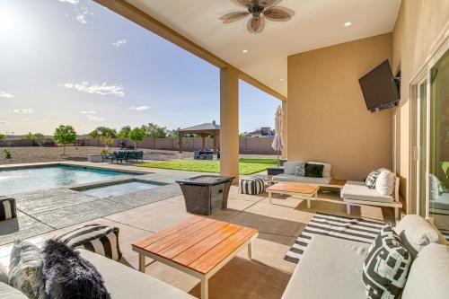 Poolside & Hot Tub Lounging: Luxe Rio Rancho Home