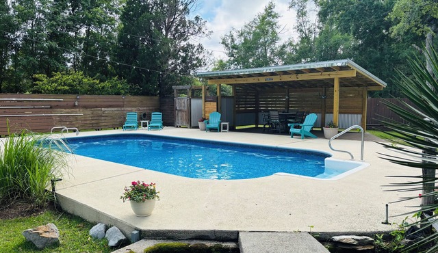 Private Swimming Pool with Secluded Backyard at The Oasis.