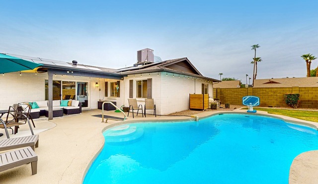 Relax Poolside at Spacious Mesa Home with Grill, & Central AC - Prime Location in Mesa